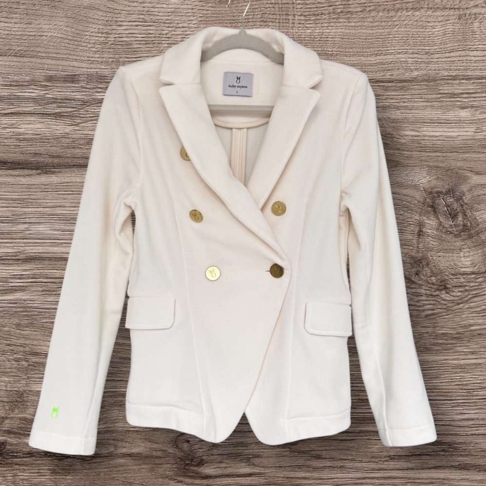 814 Dudley Stephens Uptown Blazer Cream Vello Fleece Small